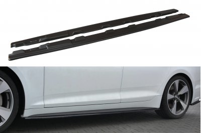 Накладки сплиттеры на пороги на Audi A5 B9 Sportback S-Line